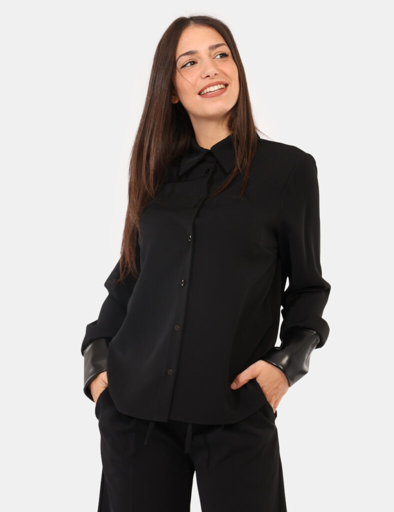 Camicia Materica Nero
