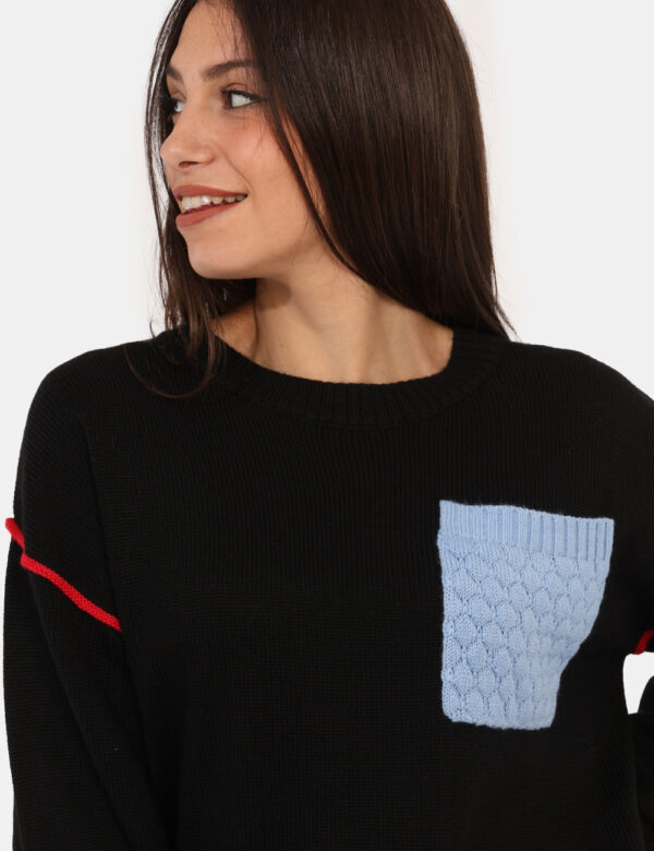 Maglione Ottod'Ame Blu Taglia S - L’articolo appartiene al campionario esclusivo di stagione: pezzo unico.Cod. art. DK9222 D