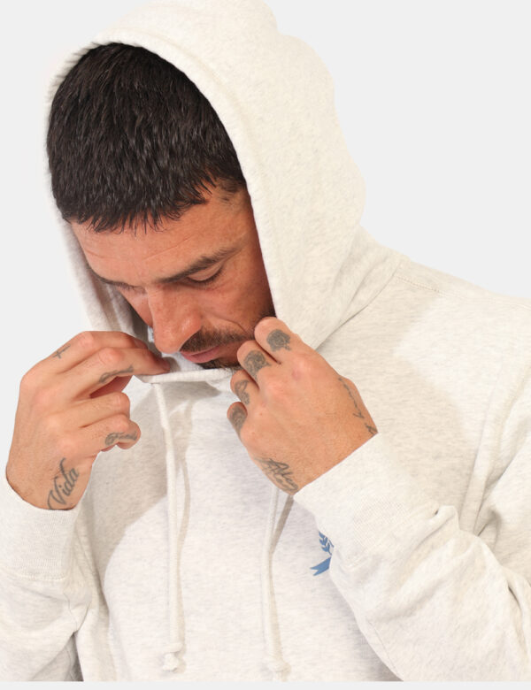 Felpa Tommy Hilfiger Grigio - Felpa con cappuccio e stampa logo brand. L'interno è felpato adatto per le giornate più fredd
