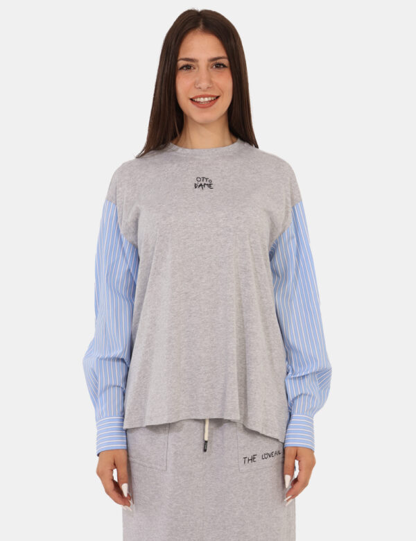 Felpa Ottod'Ame Grigio Taglia S - L’articolo appartiene al campionario esclusivo di stagione: pezzo unico.Cod. art. DM8138 D