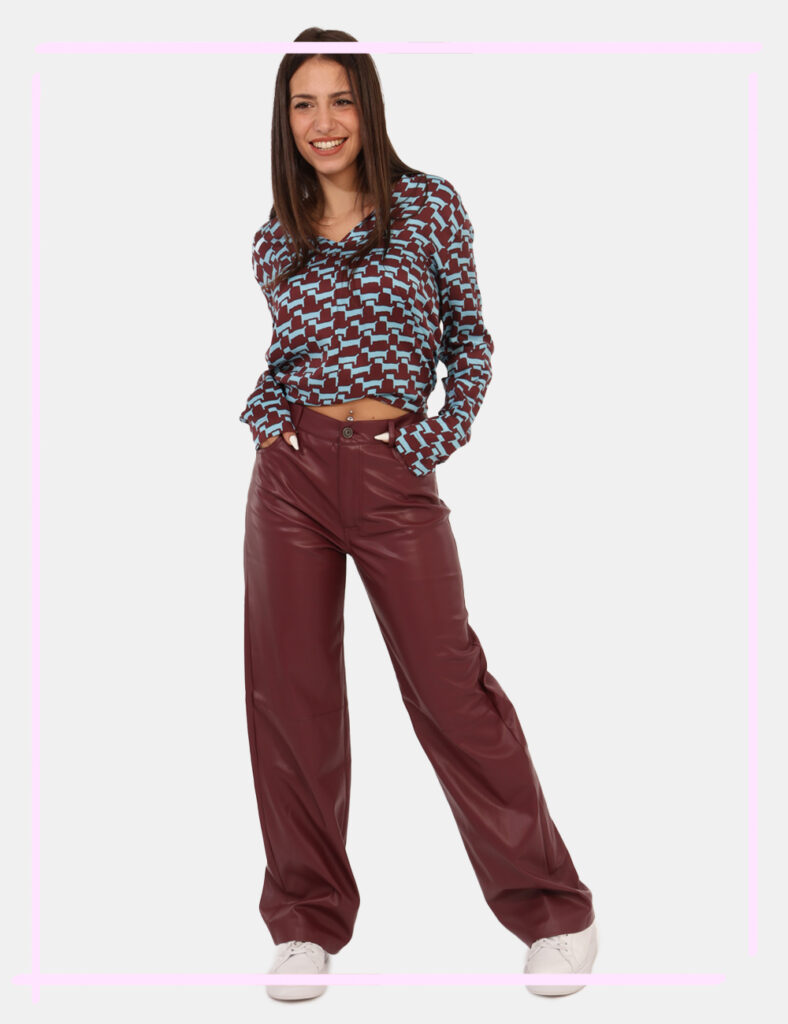 Pantaloni Ottod'Ame Bordeaux Taglia 42