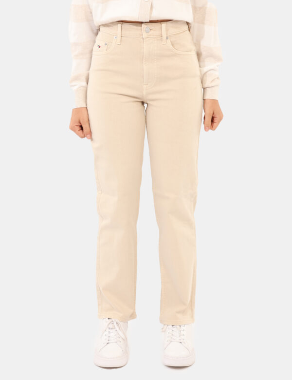 Pantaloni Tommy Hilfiger Beige - Pantaloni modello jeans, con gamba morbida e vita alta.Cod. art. DW0DW20997 OAVi ricordiamo