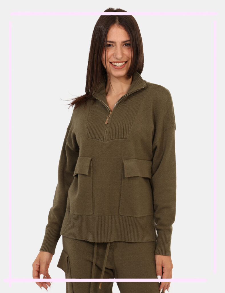 Maglia scontata - Maglione Fracomina Verde Taglia S