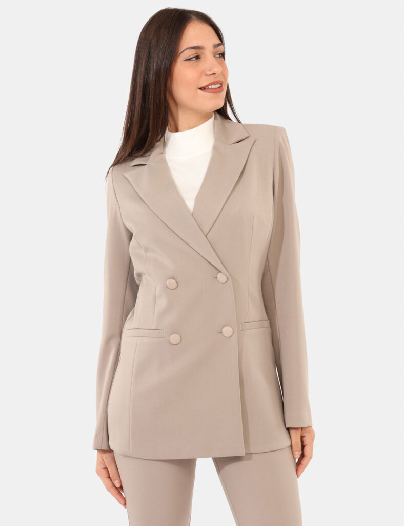 Abbigliamento donna scontato - Blazer Materica Grigio