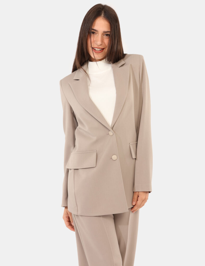 Abbigliamento donna scontato - Blazer Materica Grigio