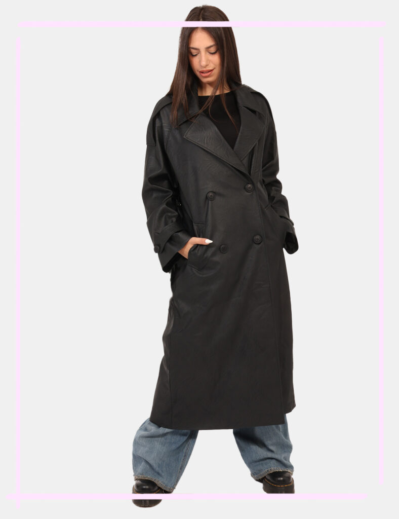 Abbigliamento donna scontato - Trench Hinnominate Nero Taglia S