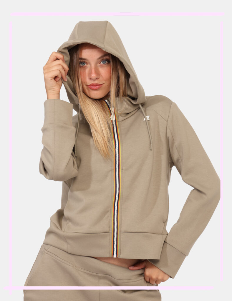 Felpa K-Way Verde Taglia S