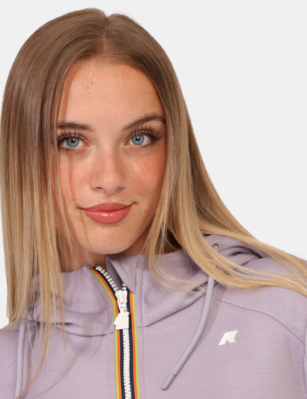 Felpa K-Way Viola Taglia S - L’articolo appartiene al campionario esclusivo di stagione: pezzo unico.Cod. art. K2132CW PN CA