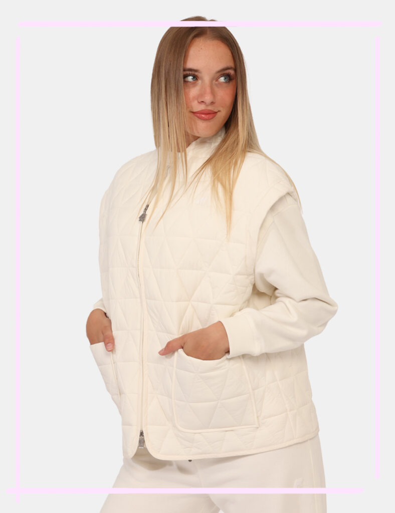 Gilet K-Way Bianco Taglia S