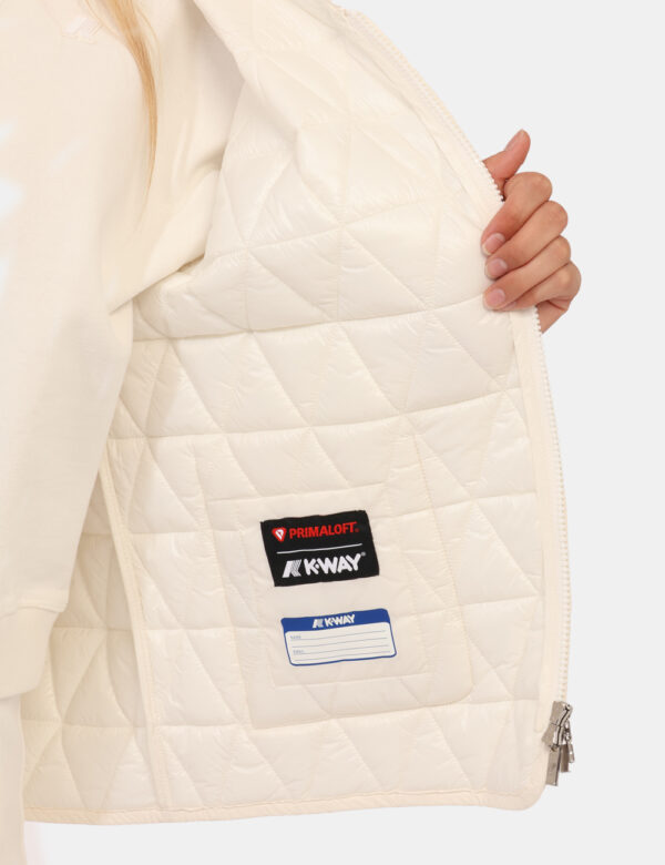 Gilet K-Way Bianco Taglia S - L’articolo appartiene al campionario esclusivo di stagione: pezzo unico.Cod. art. K2142IW GI C