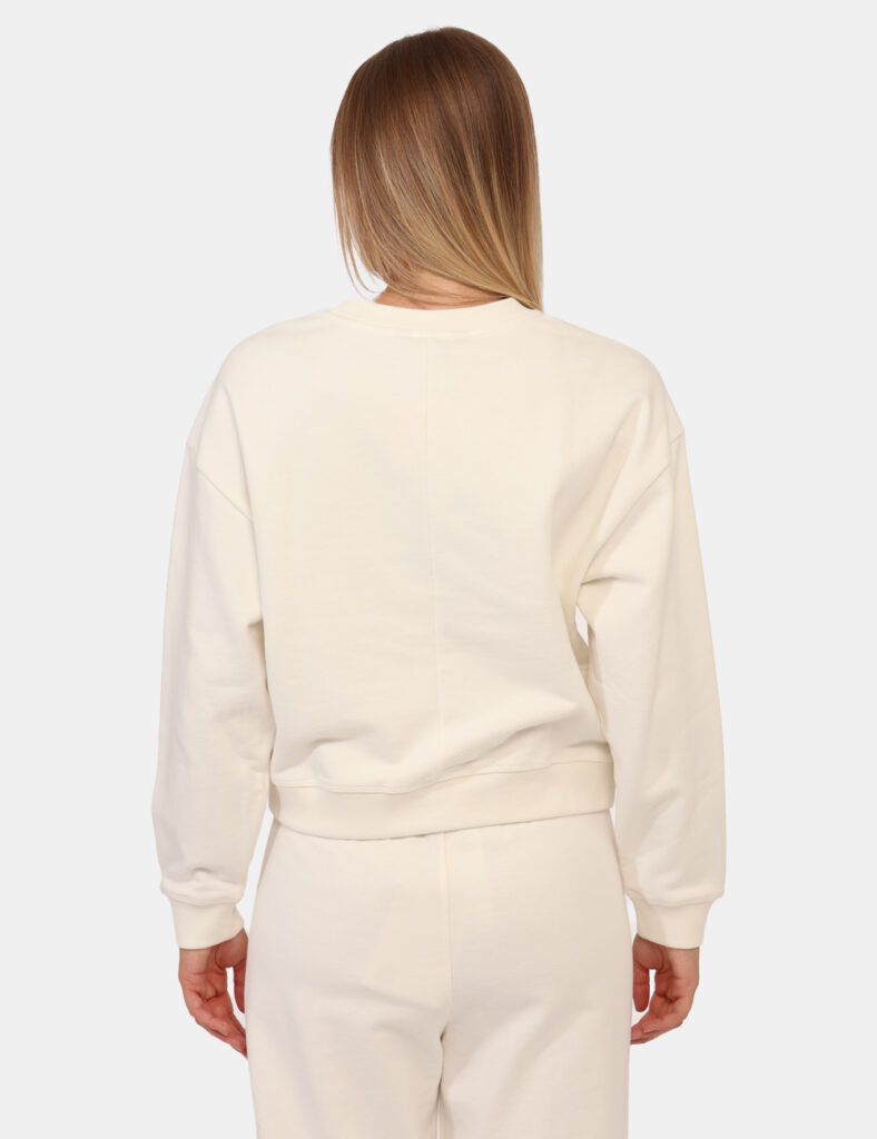 Felpa K-Way Bianco Taglia S