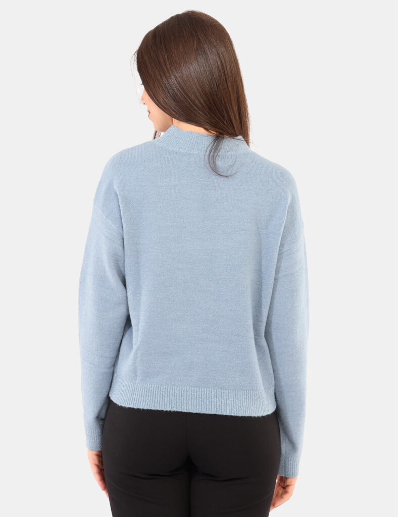 Abbigliamento donna scontato - Maglione Yes Zee Azzurro