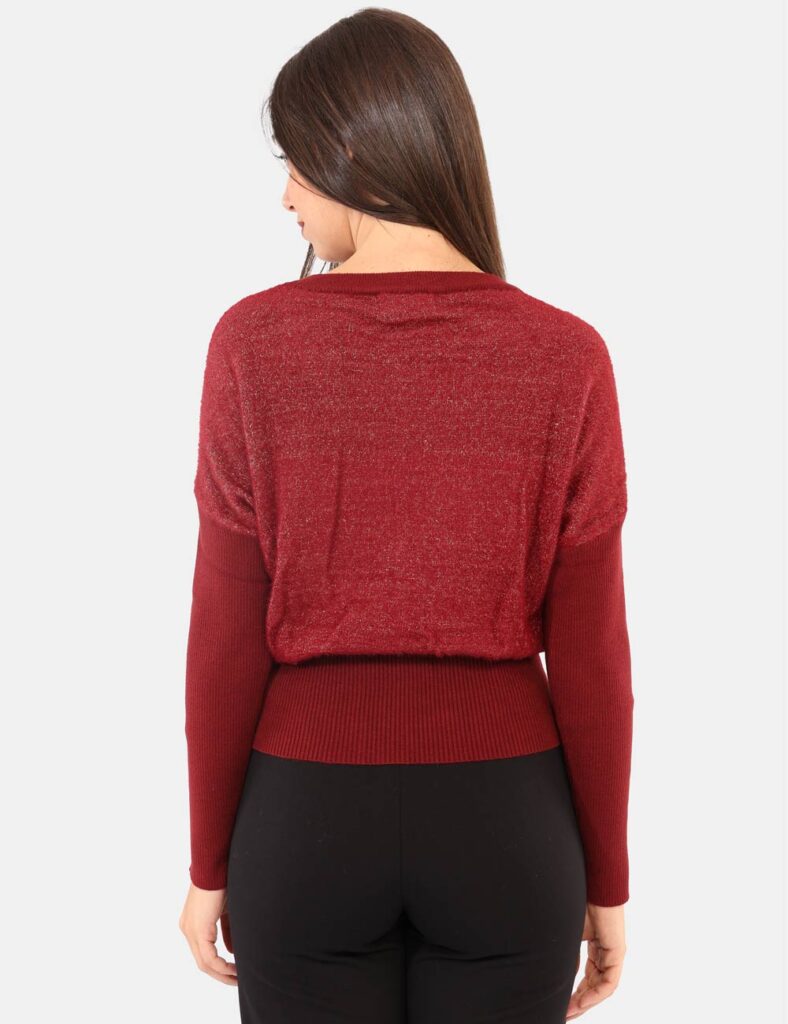 Abbigliamento donna scontato - Maglione Yes Zee Bordeaux