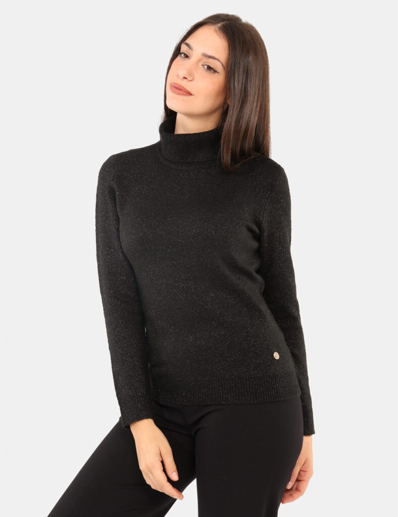 Abbigliamento donna scontato - Maglione Yes Zee Nero