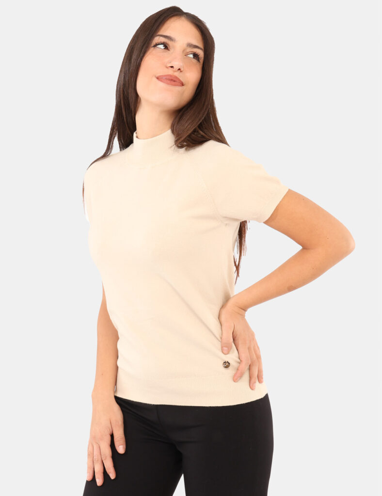 Abbigliamento donna scontato - Maglia Yes Zee Beige
