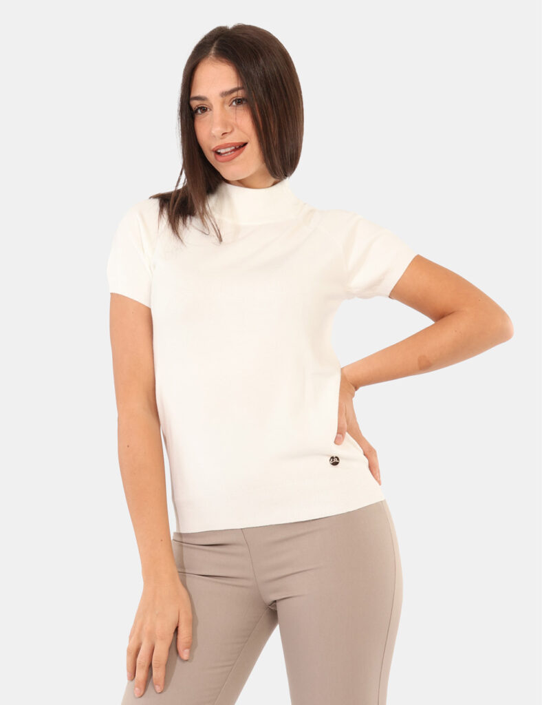 Abbigliamento donna scontato - Maglia Yes Zee Bianco