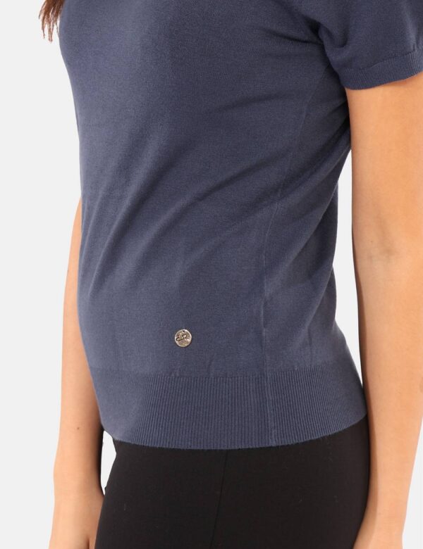 Maglia Yes Zee Blu - Maglia invernale a maniche corte, in total beige e con collo alto. La vestibilità è morbida e e regolar