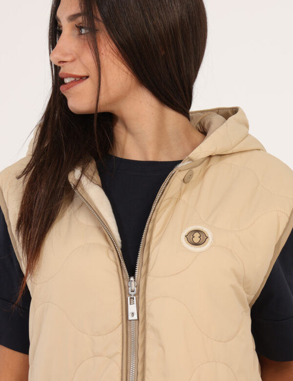 Gilet Ottod'Ame Beige Taglia S - L’articolo appartiene al campionario esclusivo di stagione: pezzo unico.Cod. art. OG6143 D
