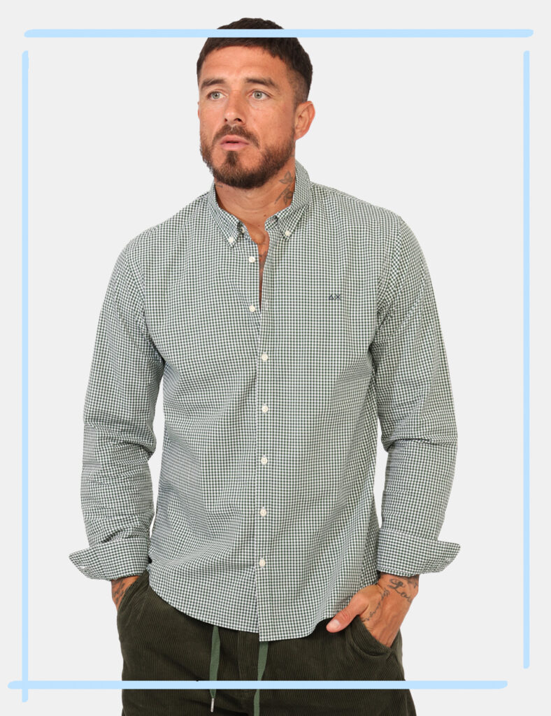 Camicia Sun68 Verde Taglia L