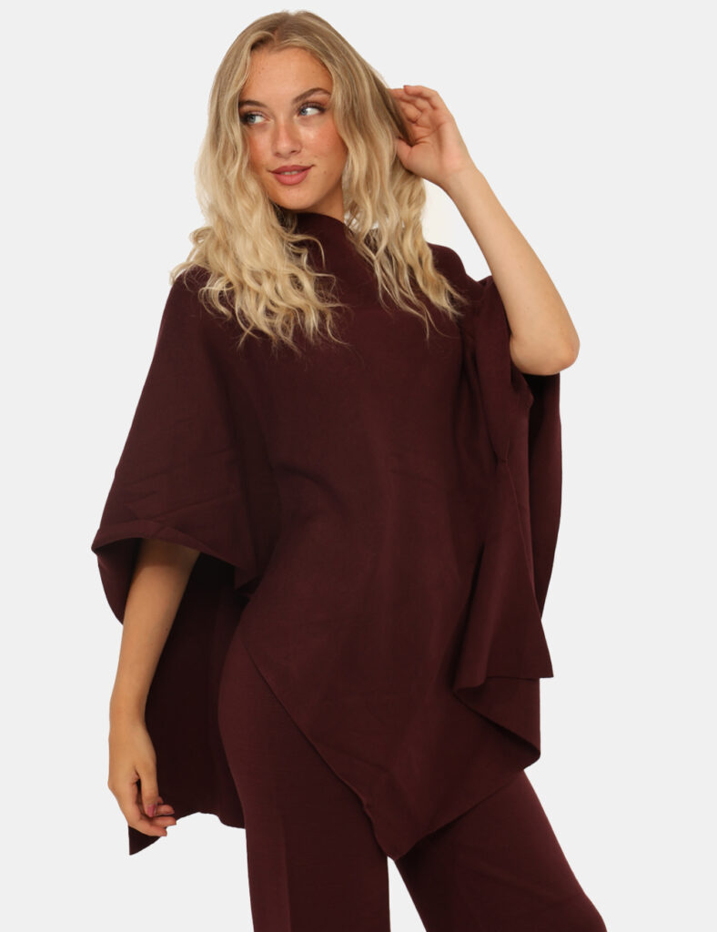 Abbigliamento donna scontato - Poncho Rue De Clerie Bordeaux