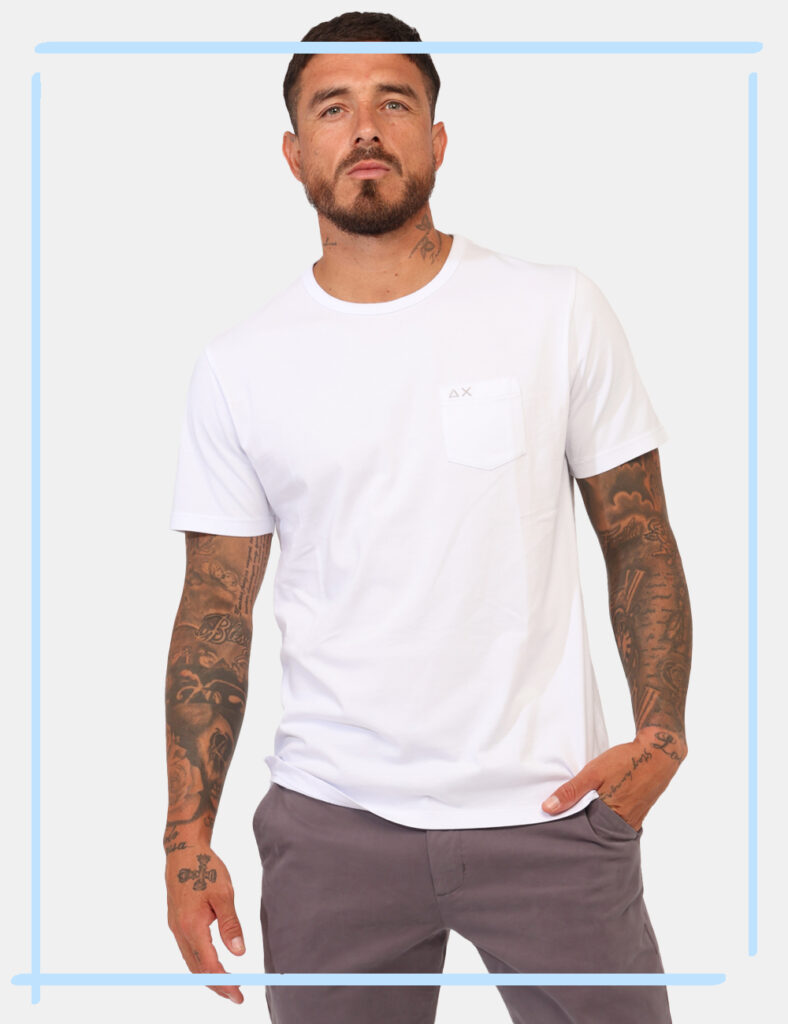 T-shirt Sun68 Bianco Taglia L