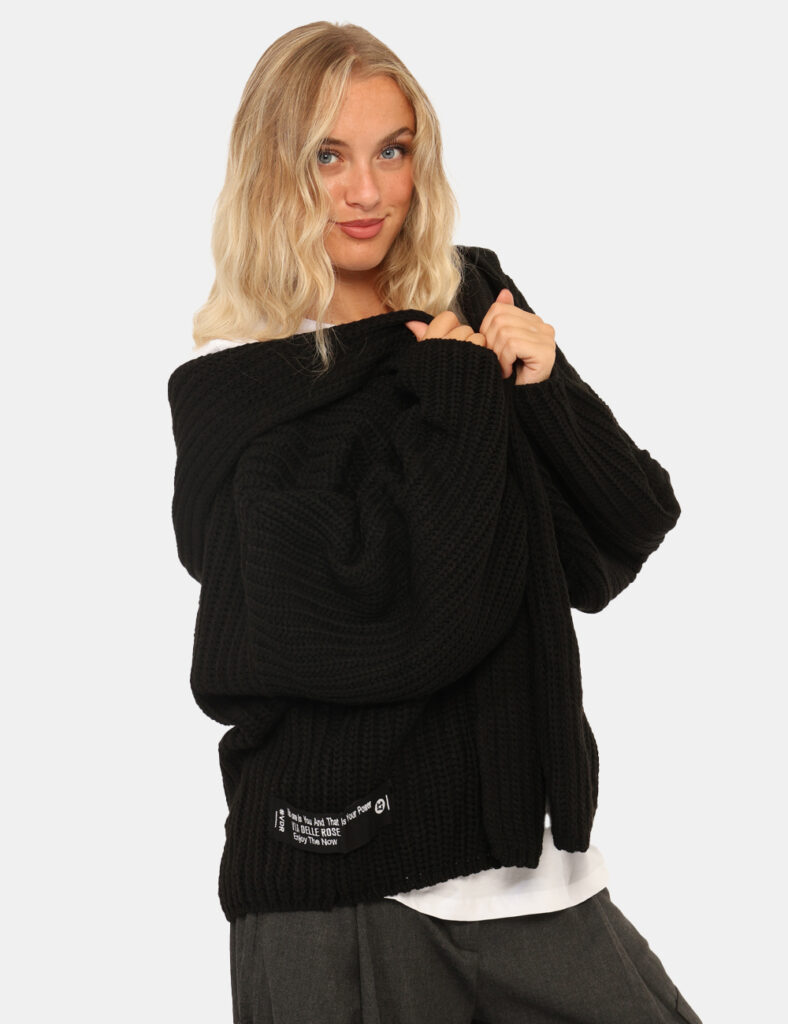 Cardigan Via Delle Rose Nero