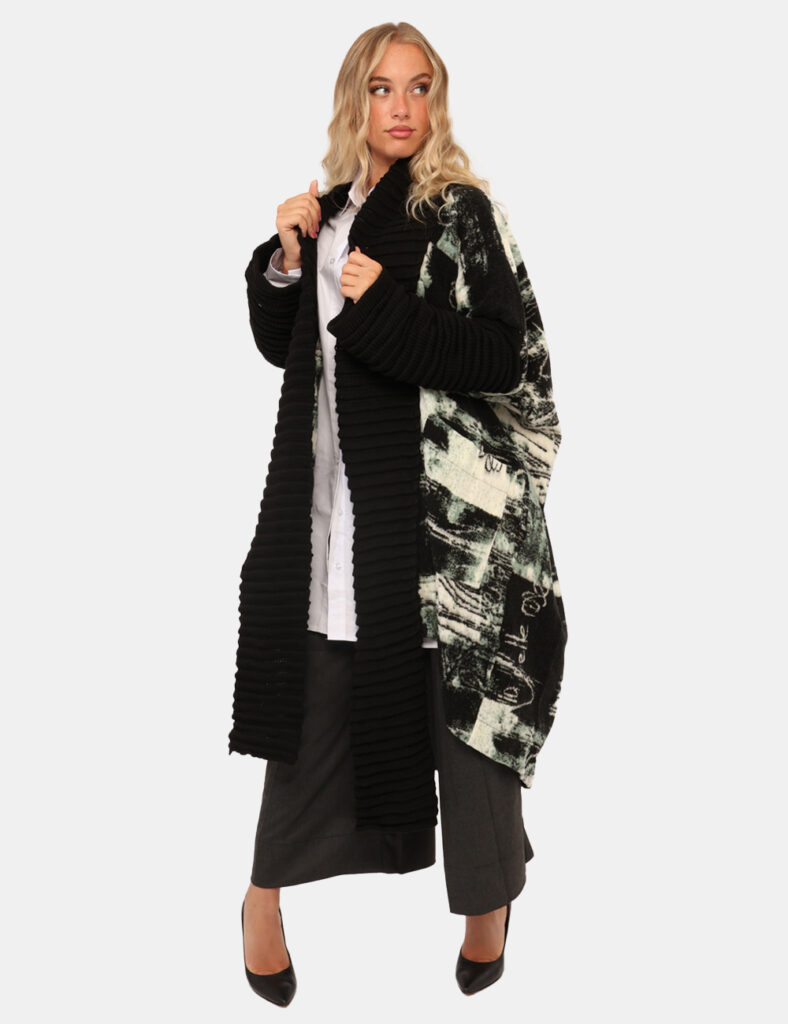 Cardigan Via Delle Rose Nero