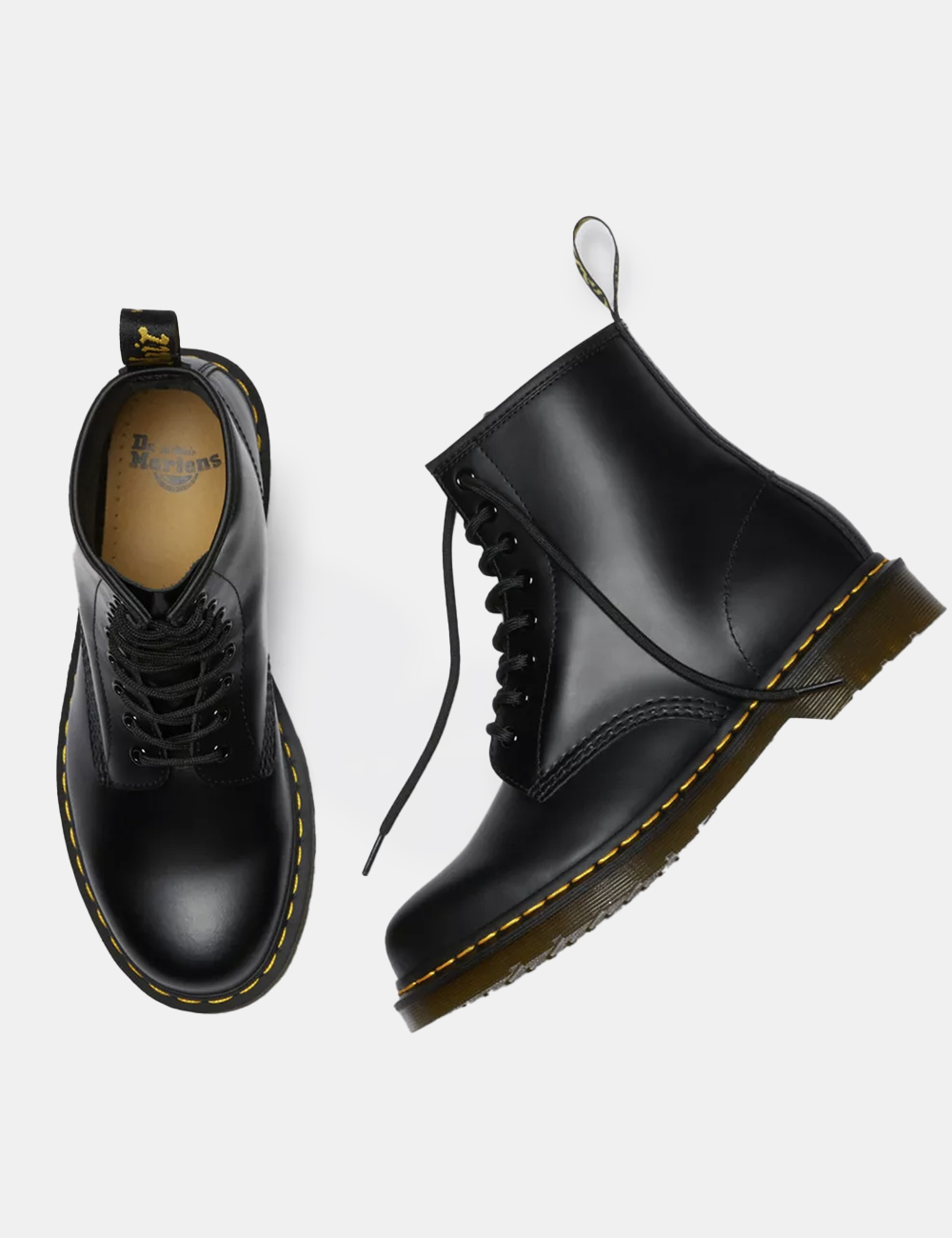 1460-OA_BLACK-SMOOTH_AI25_4 Anfibio Dr. Martens Nero - L’amatissimo stivale Dr. Martens a 8 occhielli nella versione opaca ti stupirà per la qualità dei