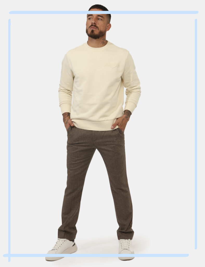 Pantaloni Gant da uomo scontati  - Pantalone Gant Marrone Taglia 50