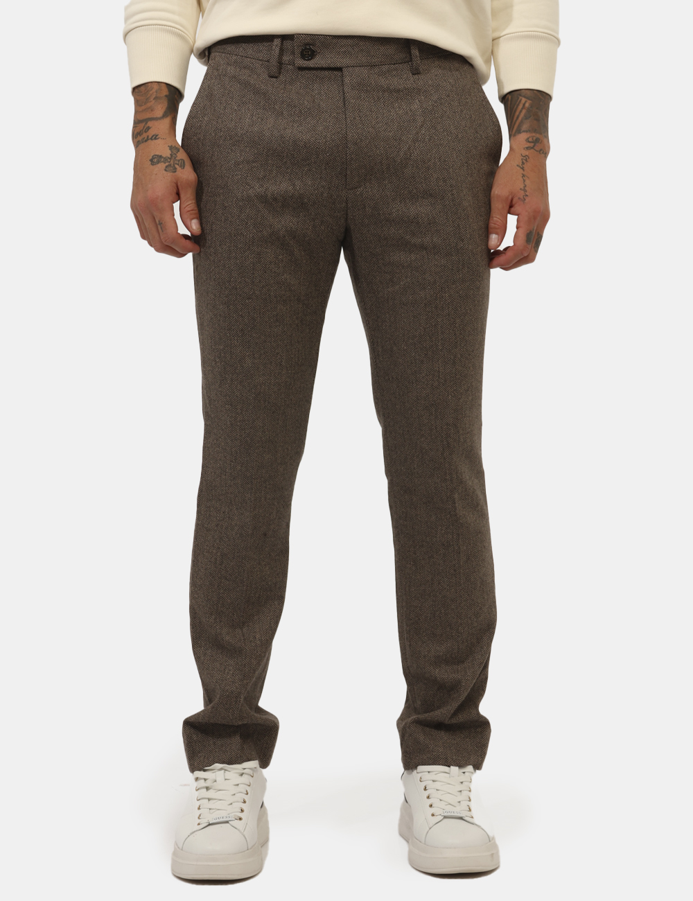 1505368-L-CA_MARRONE_AI25_5 Pantalone Taglia 50 - L’articolo appartiene al campionario esclusivo di stagione: pezzo unico.Cod. art. 1505368 L CAVi ricor