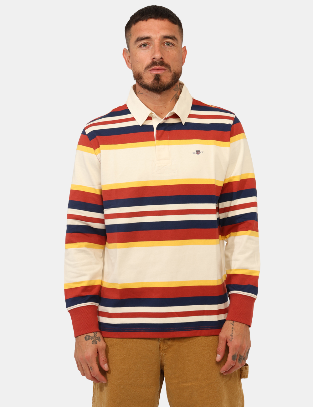 2065056-L-CA_FANTASIA_AI25_6 Polo Gant Beige Taglia L - L’articolo appartiene al campionario esclusivo di stagione: pezzo unico.Cod. art. 2065056 L CAVi