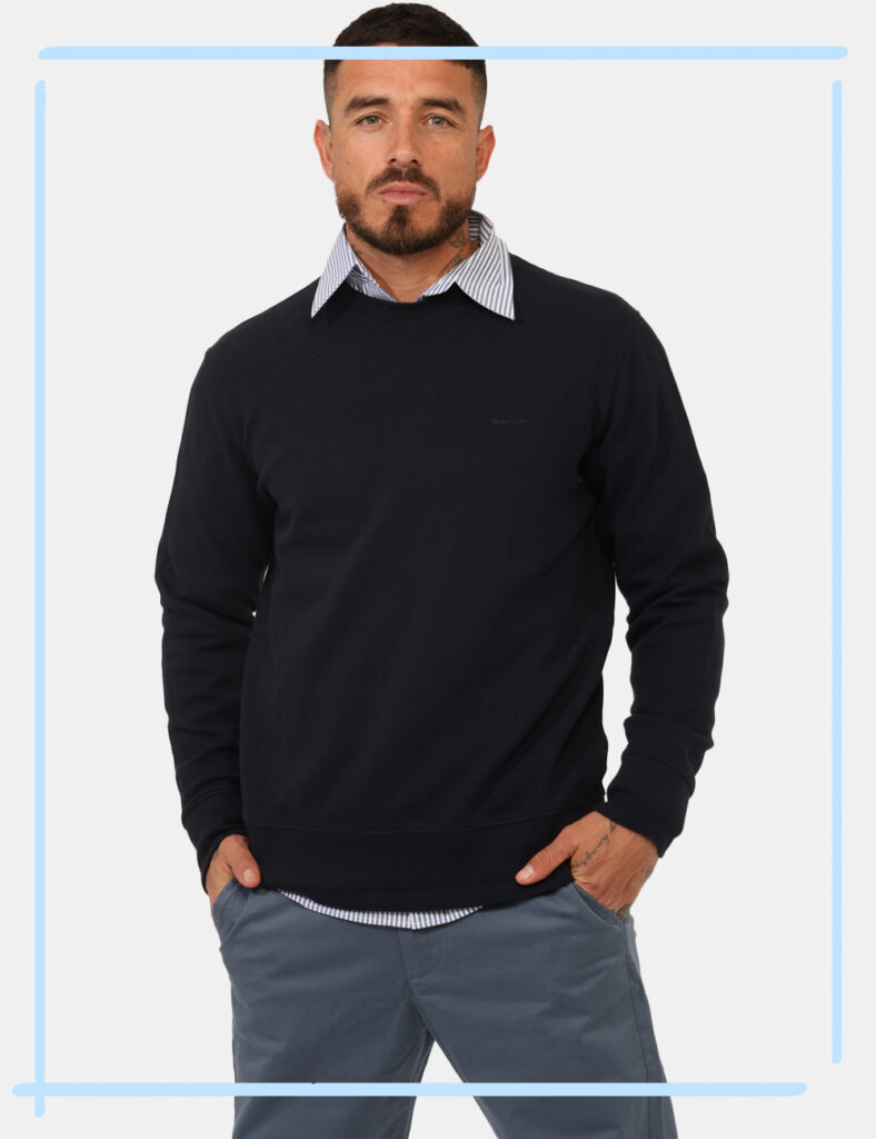 Felpa Gant Blu Taglia L