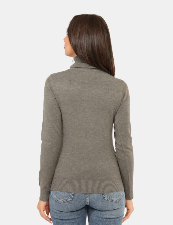 Dolcevita Rue De Clerie Grigio - Maglione dolcevita total grigio antracite. La vestibilità è morbida e regolare. Il maglione