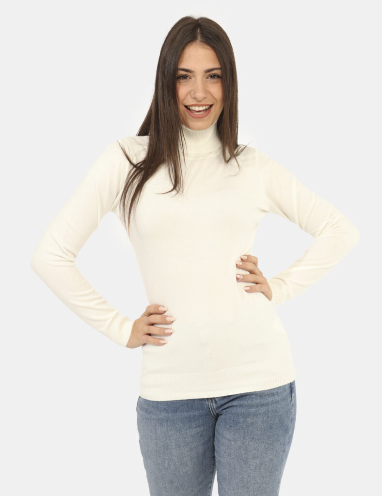 Maglia scontata - Dolcevita Rue De Clerie Panna