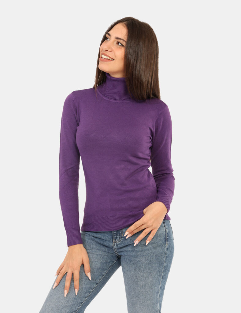 Maglia scontata - Dolcevita Rue De Clerie Viola