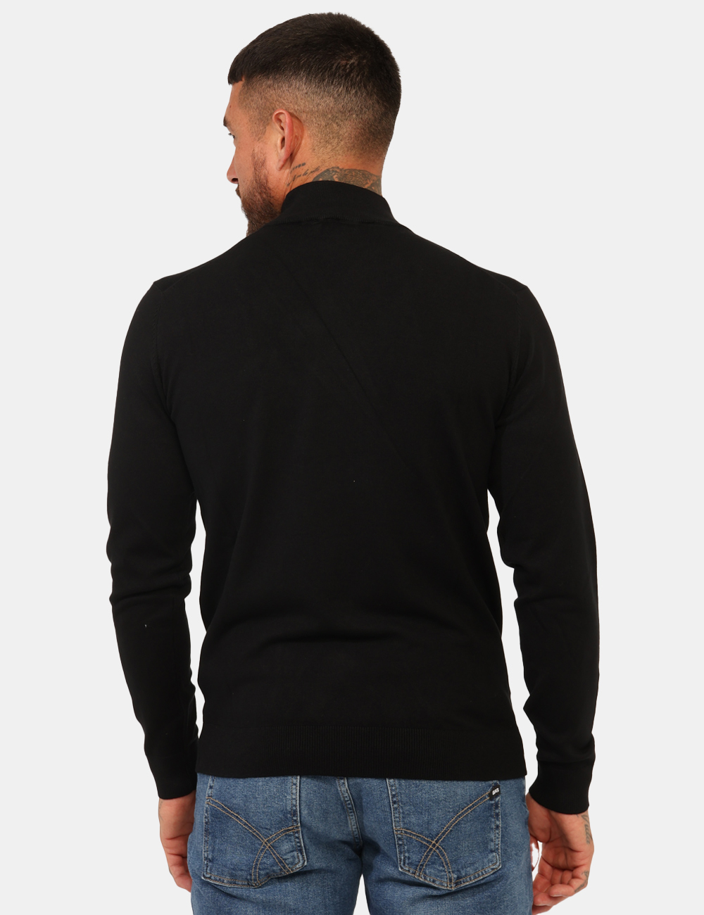3007-900-OA_BLACK_AI25_2 Maglione Prj22. Nero - Lupetto classico, in total nero. La vestibilità è morbida e pratica. La maglia è adatta per occasioni