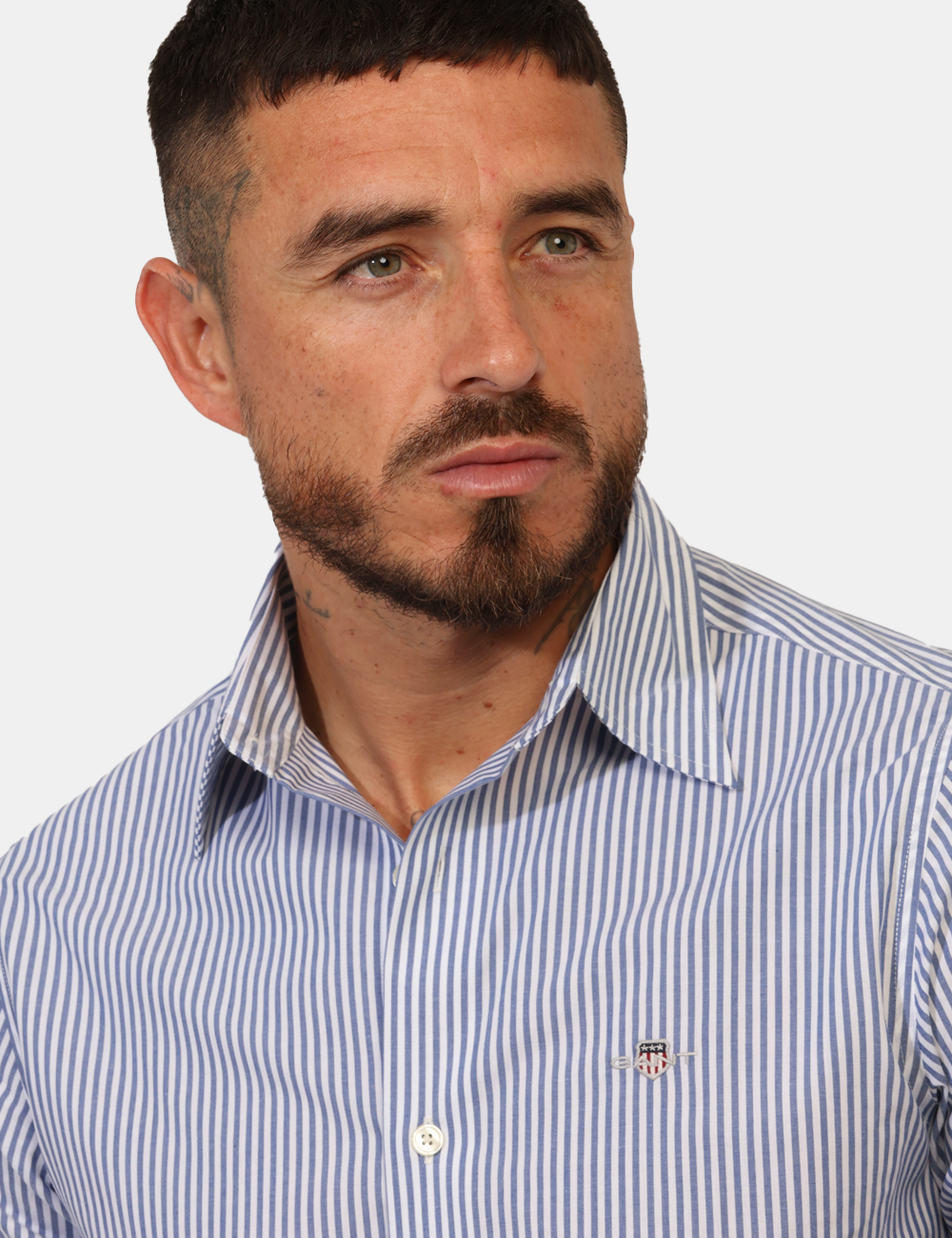 3240172-L-CA_AZZURRO_AI25_3 Camicia Gant Azzurro Taglia L - L’articolo appartiene al campionario esclusivo di stagione: pezzo unico.Cod. art. 3240172 L