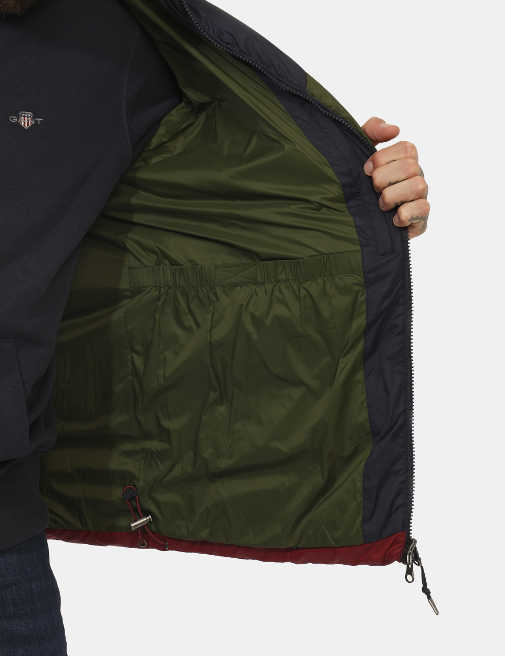 7006537-L-CA_BLU_AI25_3 Giacca Gant Blu Taglia L - L’articolo appartiene al campionario esclusivo di stagione: pezzo unico.Cod. art. 7006537 L CAVi