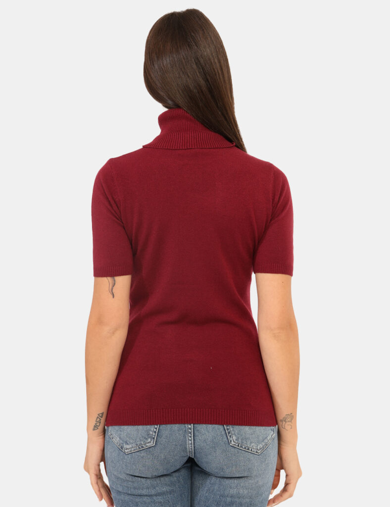 Maglia scontata - Dolcevita a maniche corte Rue De Clerie Bordeaux