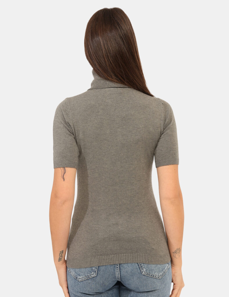 Maglia scontata - Dolcevita a maniche corte Rue De Clerie Grigio