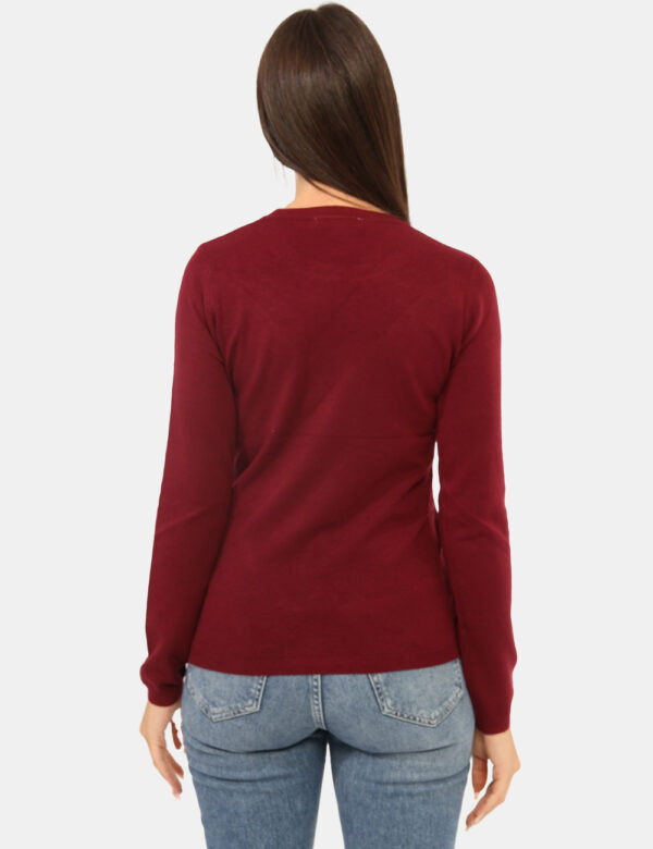 Maglione Rue De Clerie Bordeaux - Maglione classico a girocollo in total bordeaux. La vestibilità è morbida e regolare. Il m