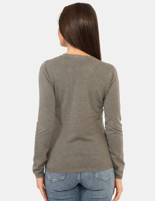 Maglione Rue De Clerie Grigio - Maglione classico a girocollo in total grigio antracite. La vestibilità è morbida e regolare