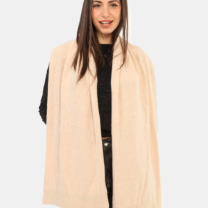 Sciarpa Yes Zee Beige - Sciarpa in total beige, calda e avvolgente, con filo lurex dorato che dona un tocco di luce all'acce