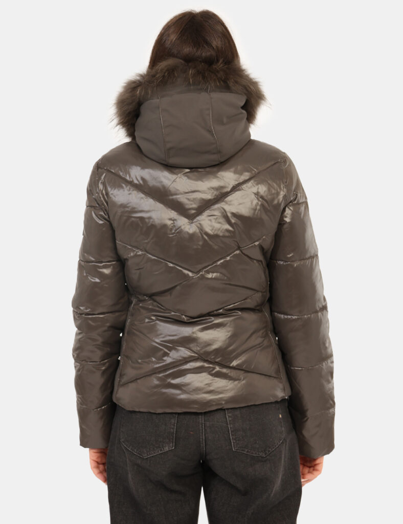Abbigliamento donna scontato - Piumino Yes Zee Grigio
