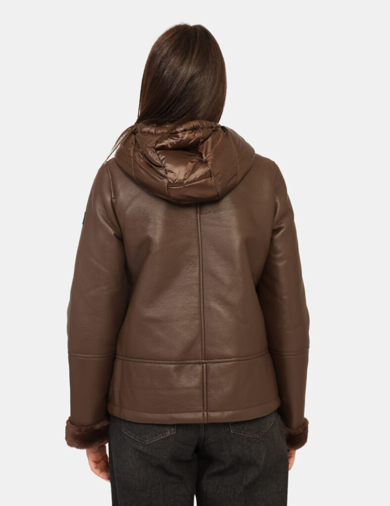 Abbigliamento donna scontato - Piumino Yes Zee Marrone