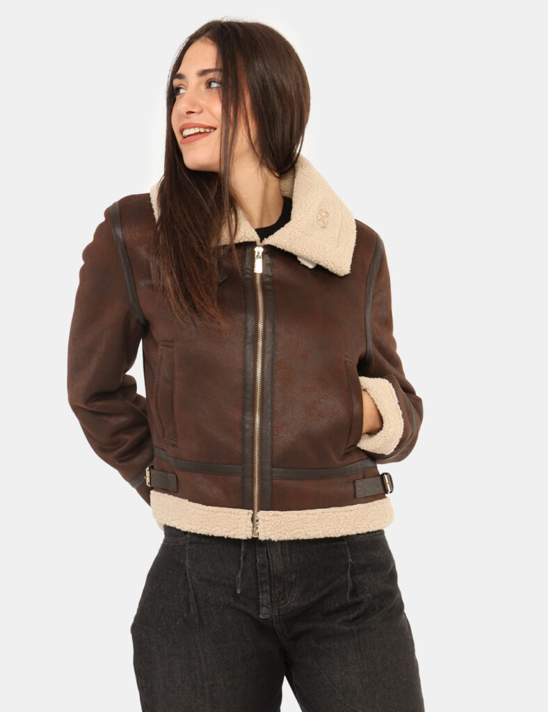 Abbigliamento donna scontato - Giacca Yes Zee Marrone