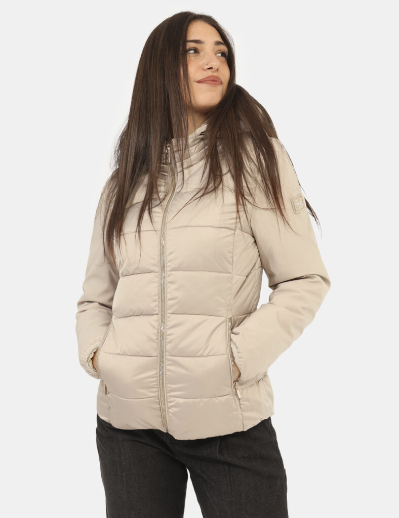 Abbigliamento donna scontato - Piumino Yes Zee Beige