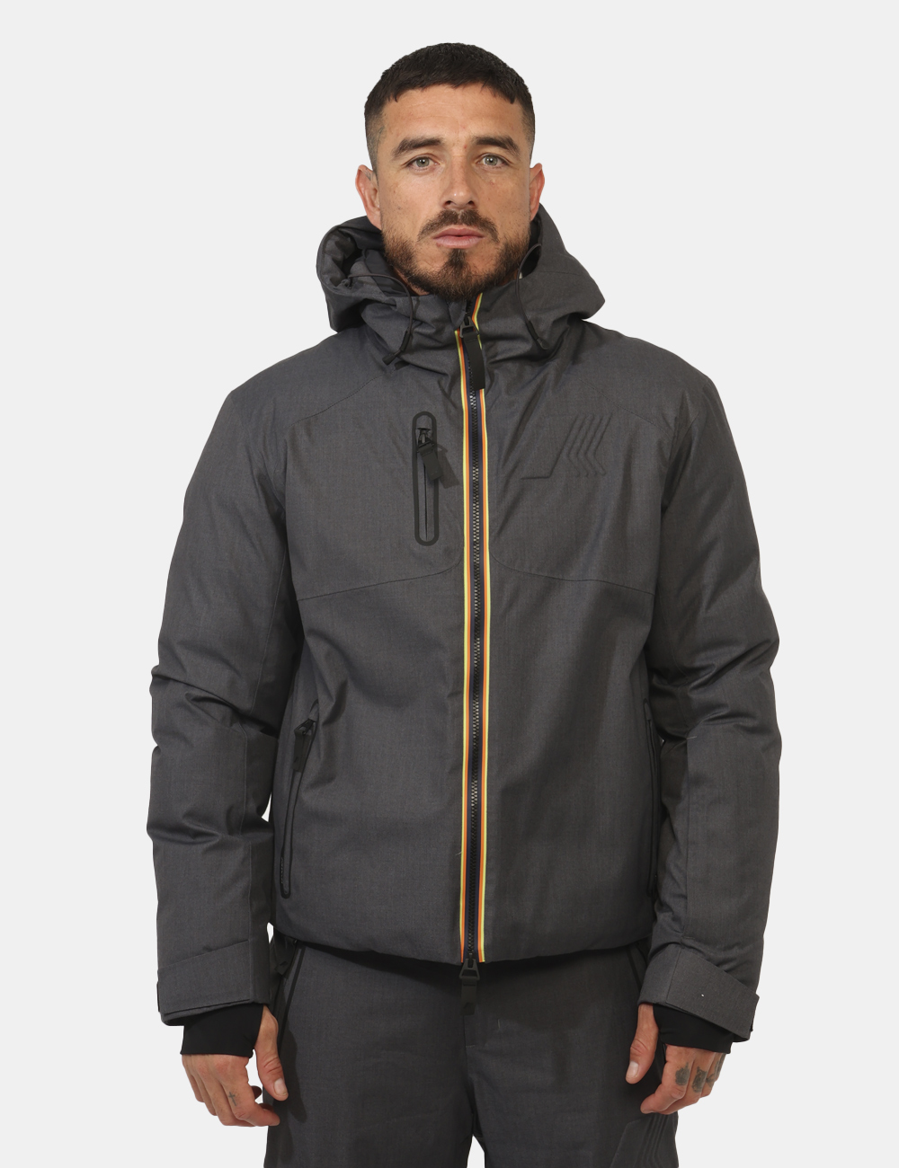 K3147IW-GI-CA_GRIGIO_AI25_8 Giacca da sci K-Way Grigio Taglia L - L’articolo appartiene al campionario esclusivo di stagione: pezzo unico.Cod. art. K314