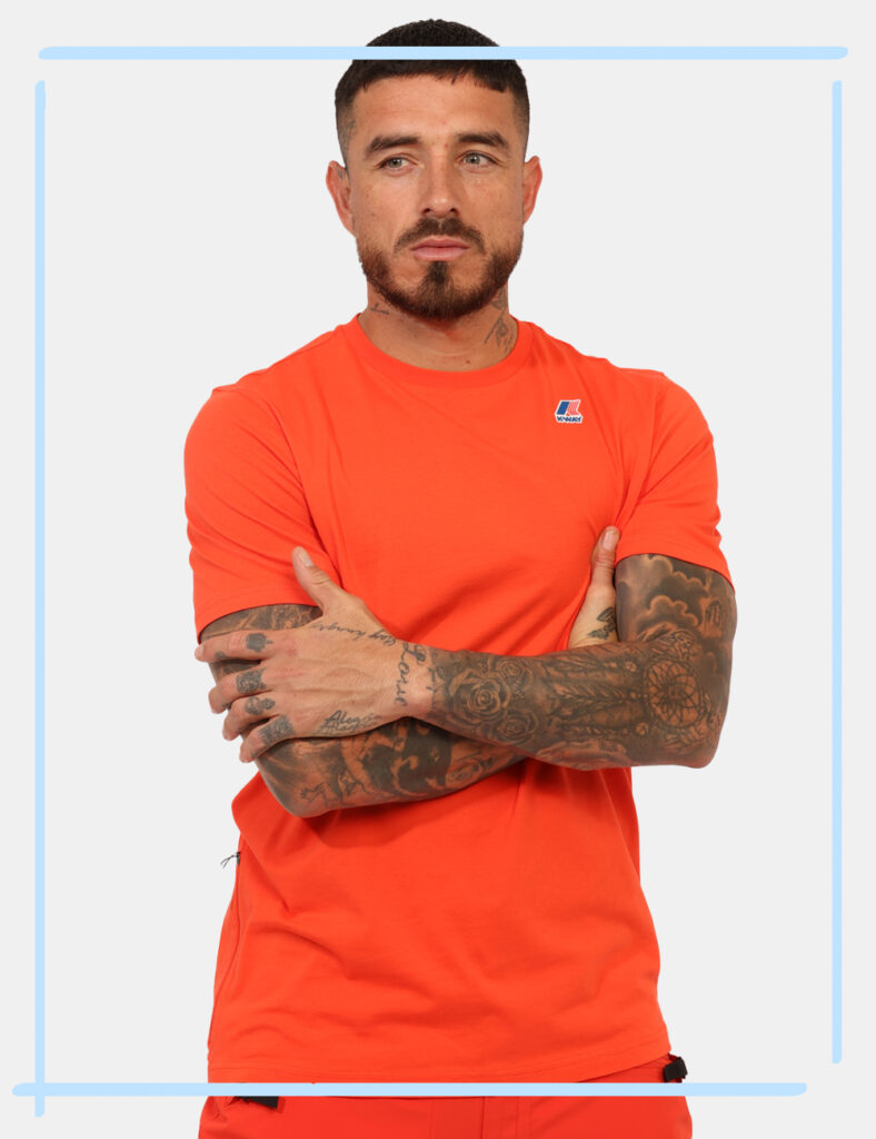 T-shirt uomo scontata - T-shirt K-Way Arancione Taglia L
