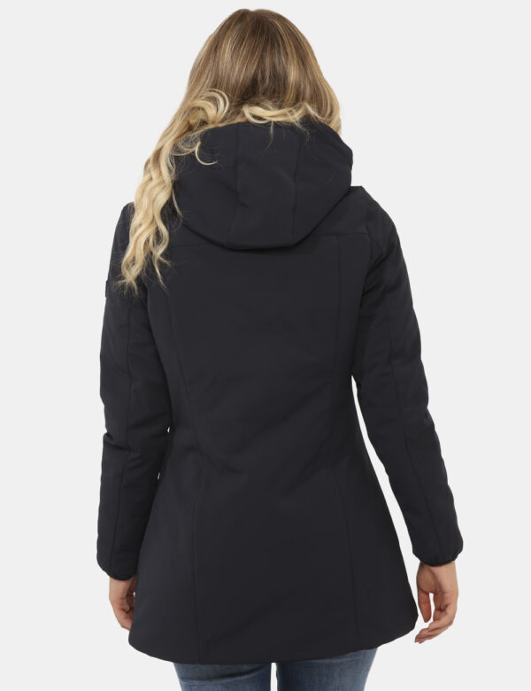 Giacca Yes Zee Blu - Piumino lungo con cappuccio. Vestibilità scarsa.Cod. art. O047 L300 OAVi ricordiamo che tutti i nostri
